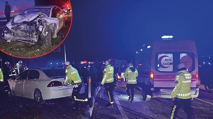 Uşak’ta feci kaza! Otomobil ile işçi servisi çarpıştı: 28 yaralı
